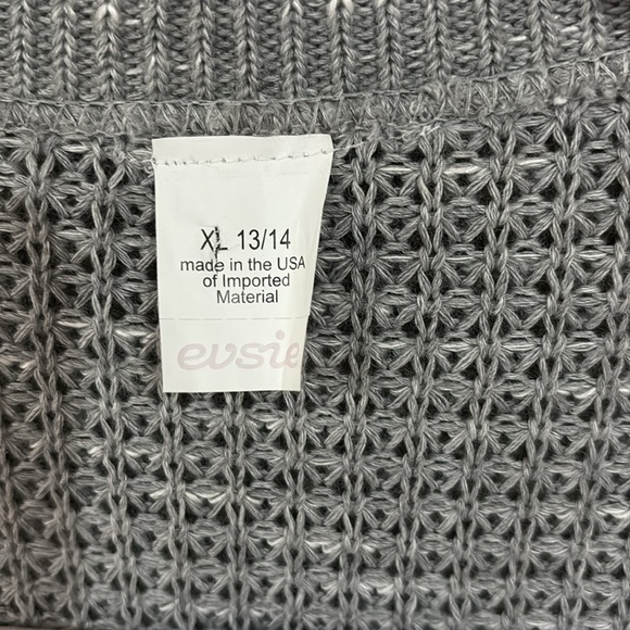 Evsie Gray Open-Front Knit Sweater - Picture 2 of 2